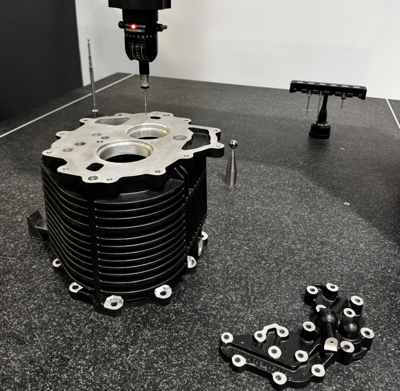 CMM machine measuring historic gearbox casing